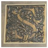 Monogrammed Framed Decorative Wall Hanging