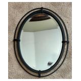 Black Oval Wall Mirror by Home