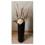 Three Vases with Dried Florals and Greenery