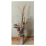 Three Vases with Dried Florals and Greenery