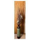 Three Vases with Dried Florals and Greenery