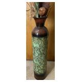 Three Vases with Dried Florals and Greenery