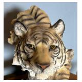 White Tiger with Cub Sculpture