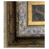 "S" Monogrammed Framed Decorative Wall Hanging