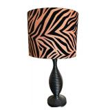 Whimsical Tiger Lamp and Vase with Faux Foliage