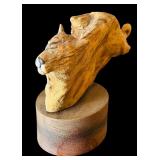 WCS Large Tiger Sculpture and Siberian Tiger Figurine Sculpture Carved Wood Jungle Graces Cain Limited Edition