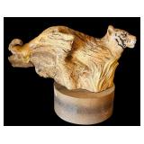 WCS Large Tiger Sculpture and Siberian Tiger Figurine Sculpture Carved Wood Jungle Graces Cain Limited Edition