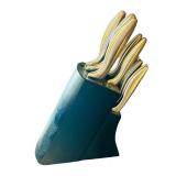 Pretty Silver Tone Kitchen Helpers including Breadbox, Toaster and Knife and Block Set