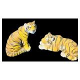 Beautiful Home Decor including Tiger Figurines and Large Trinket Box