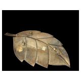 Silver Tone Home Accents including Large Leaf Tray / Wall Hanging, Trinket Box and Lidded Vessel