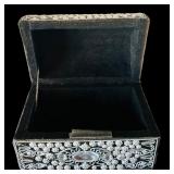 Silver Tone Home Accents including Large Leaf Tray / Wall Hanging, Trinket Box and Lidded Vessel