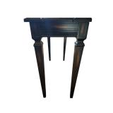 Dainty Dark Wood Glass Top Console Table