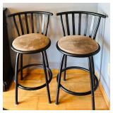 Pair of Metal Bar Stools