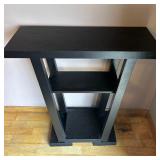 Petite Modern V Shaped Sofa / Side Table with Storage Shelves