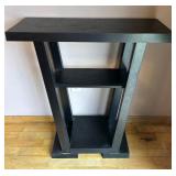 Petite Modern V Shaped Sofa / Side Table with Storage Shelves