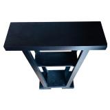 Petite Modern V Shaped Sofa / Side Table with Storage Shelves