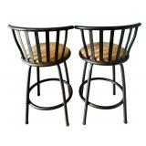 Pair of Metal Bar Stools