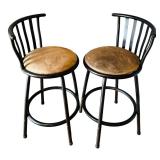 Pair of Metal Bar Stools