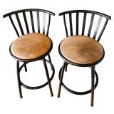 Pair of Metal Bar Stools