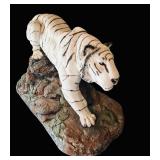 White Tiger Statue Decor and Tiger Trinket Box