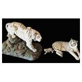 White Tiger Statue Decor and Tiger Trinket Box