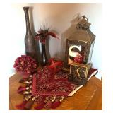 Decor including Vase, Coasters, Runner, Faux Florals, Lantern and More!