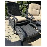 Patio Sofa, Chairs, Ottomans and Table