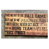 Canvas Baseball Decorative Wall Hanging