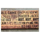 Canvas Baseball Decorative Wall Hanging