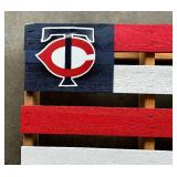 Minnesota Twins Baseball Pallet Decorative Wall Hanging