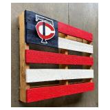 Minnesota Twins Baseball Pallet Decorative Wall Hanging