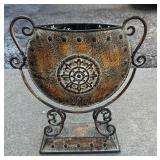 Stylish Metal Vase with Handles