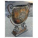 Stylish Metal Vase with Handles