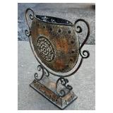 Stylish Metal Vase with Handles