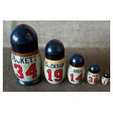 Minnesota Twins Baseball Nesting Dolls including Hrbek, Erickson, Tapani, Knoblauch and Puckett