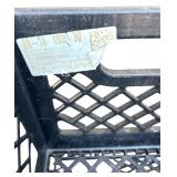 (7) Black Storage Plastic Containers