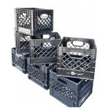 (7) Black Storage Plastic Containers