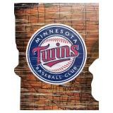 Vintage Twins Memorable including Wooden Minnesota Twins, Miniature Bats, License Plate and Banner