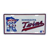 Vintage Twins Memorable including Wooden Minnesota Twins, Miniature Bats, License Plate and Banner