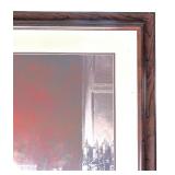 Framed Artwork Print  by Brent Lynch "Evening Lounge" Contemporary with Retro Elements