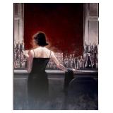 Framed Artwork Print  by Brent Lynch "Evening Lounge" Contemporary with Retro Elements