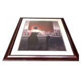 Framed Artwork Print  by Brent Lynch "Evening Lounge" Contemporary with Retro Elements