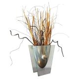 Pretty Silver Accented Vases Some with Faux Foliage