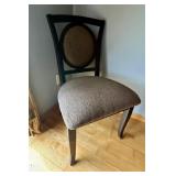 Charming Wood Dining Table with Glass Top and Four Chairs