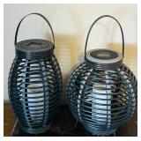 Whimsical Home Decor Including Indian Statue and Pair of Solar Candles