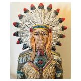 Whimsical Home Decor Including Indian Statue and Pair of Solar Candles