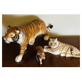 Three Pretty Tiger Figurines