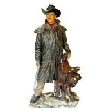 Rustic Style Cowboy Sculpture
