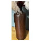 Decorative Vase with Feather Arrangement