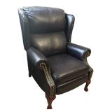 Black Leather Reclining Chair by Lane